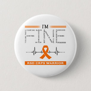 I'm Fine RSD CRPS Warrior 6 Cm Round Badge