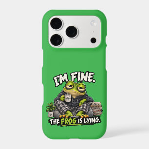 Im Fine The Frog Is Lying Funny Frog iPhone Case