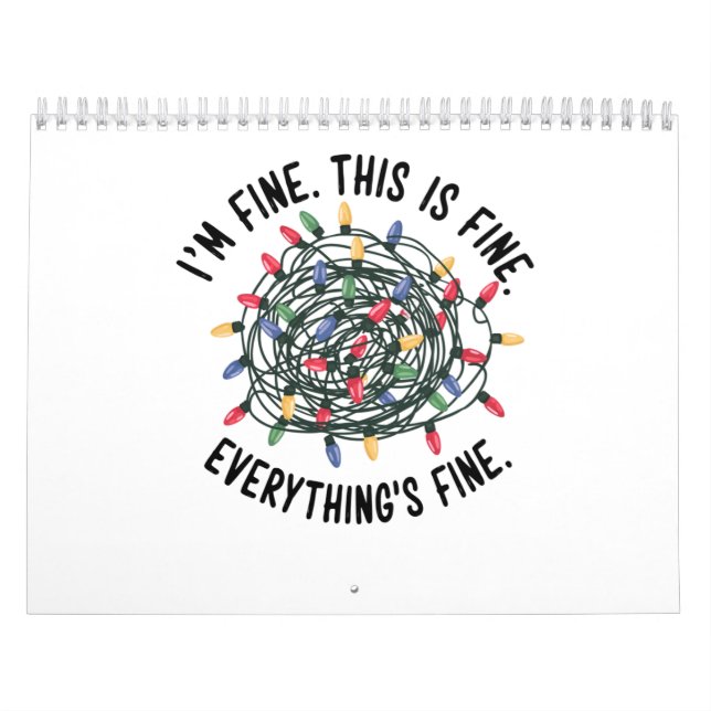 Im Fine This is Fine Everything is Fine Funny Xmas Calendar (Cover)