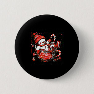 I'm Fine This Is Fine Just Having A Meltdown Snowm 6 Cm Round Badge