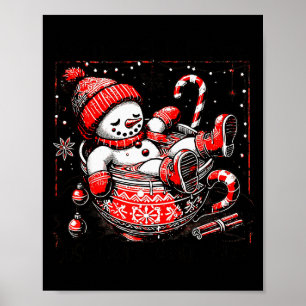 I'm Fine This Is Fine Just Having Meltdown Snowman Poster