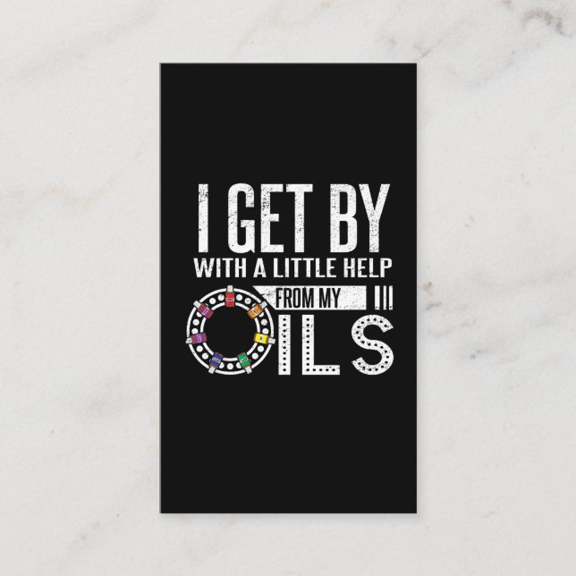 I'm fine with my Essential Oils Business Card (Front)