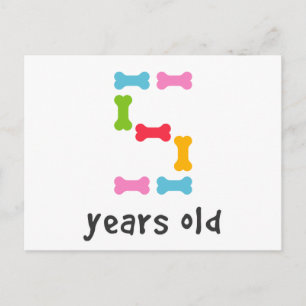 I'm Five Years Old Postcard