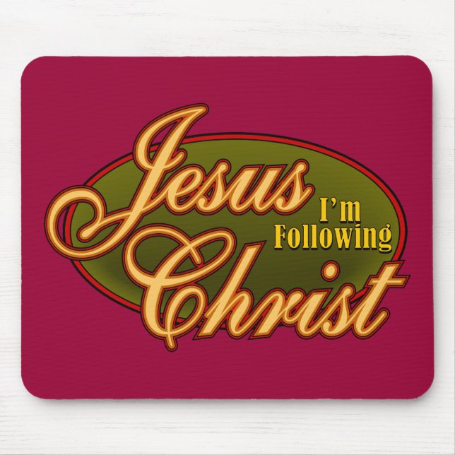 I'm Following Jesus Christ Mouse Mat (Front)