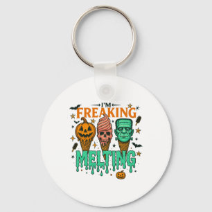 I'm Freaking Melting Funny Halloween Ice Cream Key Ring