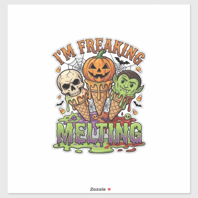 Im Freaking Melting Halloween Ice Cream Skull Pump (Sheet)