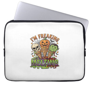 Im Freaking Melting Halloween Ice Cream Skull Pump Laptop Sleeve