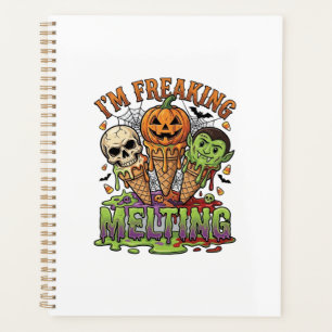 Im Freaking Melting Halloween Ice Cream Skull Pump Planner