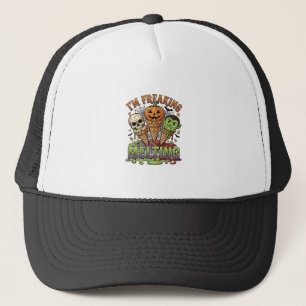 Im Freaking Melting Halloween Ice Cream Skull Pump Trucker Hat