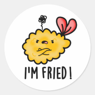 I'm Fried Funny Tempura Sushi Pun  Classic Round Sticker
