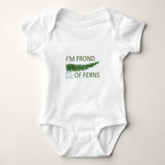 'I'm frond of ferns' fern leaf design Baby Bodysuit