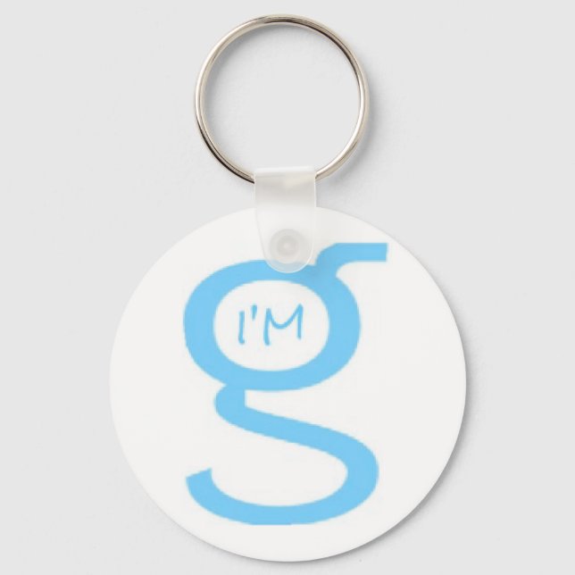 I'm G Keychain with Lt. Blue Logo (Front)