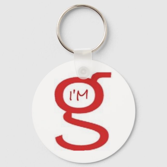 I'm G Keychain with Red Logo (Front)