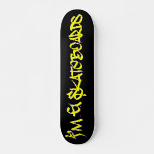 I'm G Skateboards (Stylin BRK Font) - black/yellow