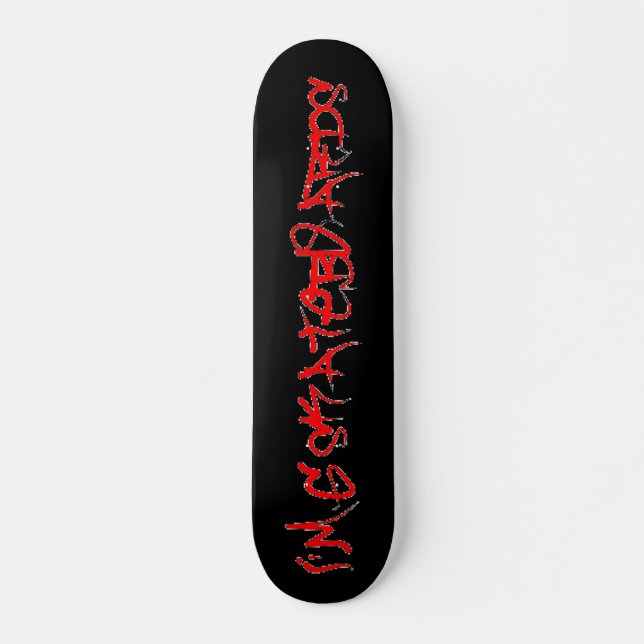 I'm G Skateboards (Vandalo GraffitiFONT)-black/red (Front)