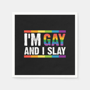 I'm Gay and I Slay LGBTQ Gay Pride  Napkin