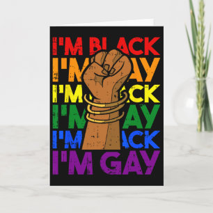 Im Gay Black History Month Men Women Power Fist Lg Card