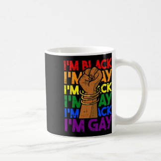 Im Gay Black History Month Men Women Power Fist Lg Coffee Mug