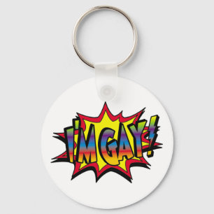 I'm Gay Burst Key Ring