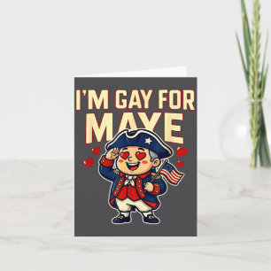 I'm Gay For Maye Funny Hearts  Card