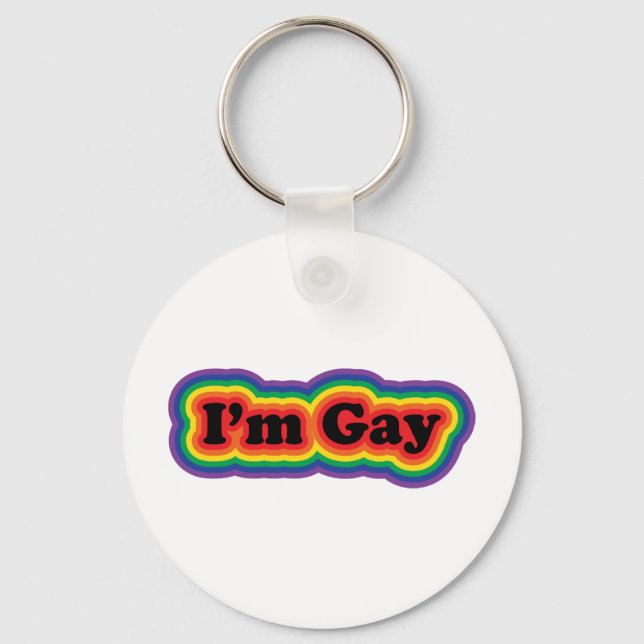 I'm Gay Key Ring (Front)