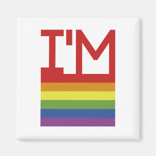 I'm Gay   Rainbow Flag Magnet