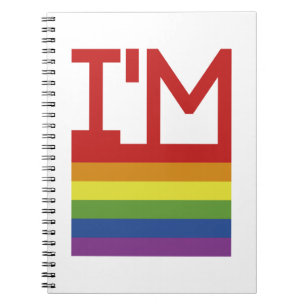 I'm Gay   Rainbow Flag Notebook