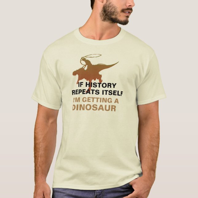 I'm getting a dinosaur funny  t-shirt design (Front)