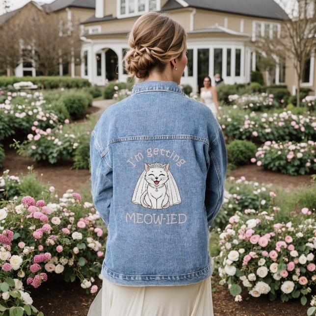 I'm Getting Meow-ied! Denim Jacket (Wedding Back)