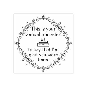 I'm glad that you were born Wood Stamp