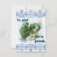 I'm Glad We're Friends Blue Birds Small
