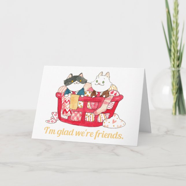 I'm glad we're friends valentine holiday card (Front)