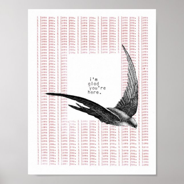 i'm glad you're here poster (Front)