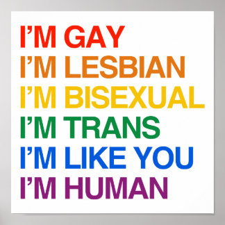 I'M GLBT I'M HUMAN POSTER