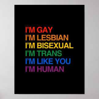I'M GLBT I'M HUMAN POSTER