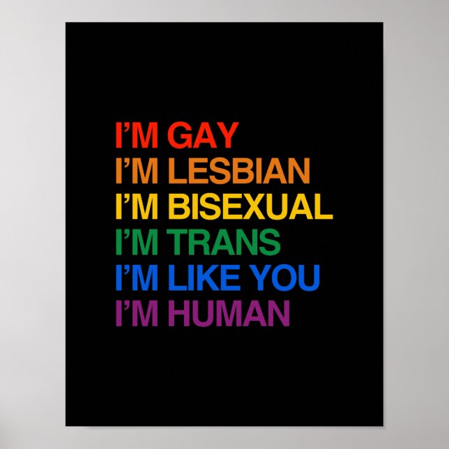 I'M GLBT I'M HUMAN POSTER (Front)