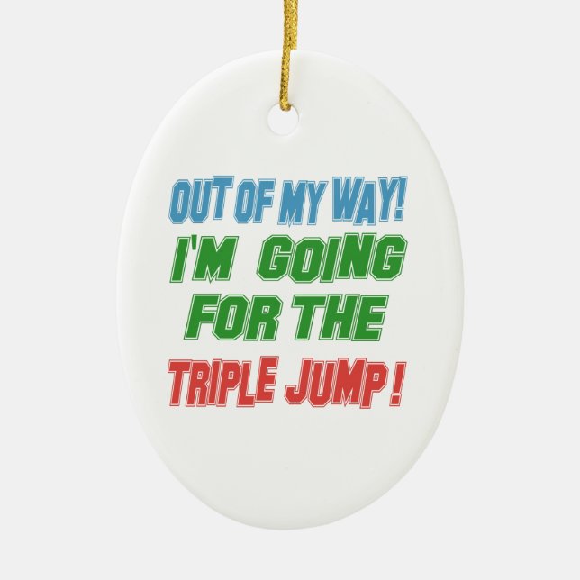 I'm going for the Triple jump. Ceramic Tree Decoration (Front)