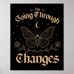 I'm Going Through Changes, Vintage Gothic Bat  Poster