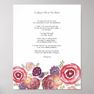 I'm Going to be 40 Poem Poster