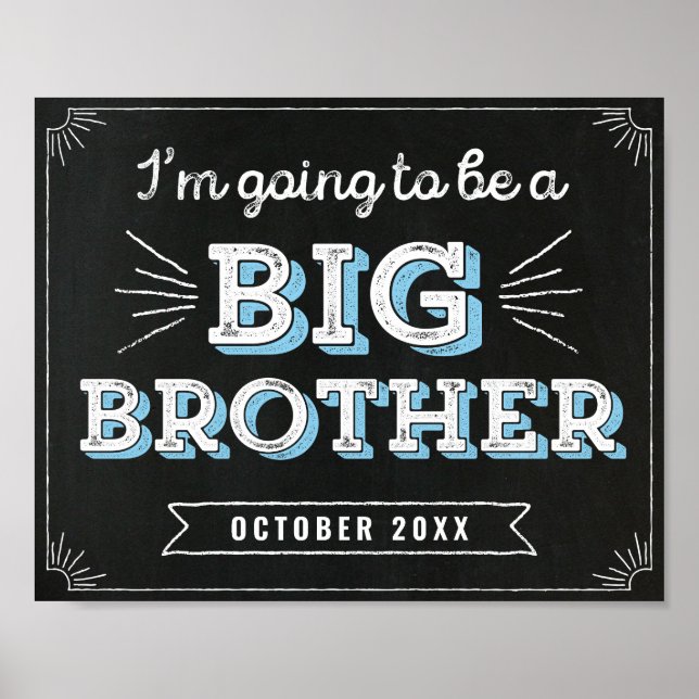 I'm Going to Be a Big Brother Custom Sign (Front)