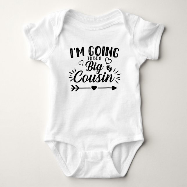 I'm Going To Be a Big Cousin Baby Bodysuit (Front)