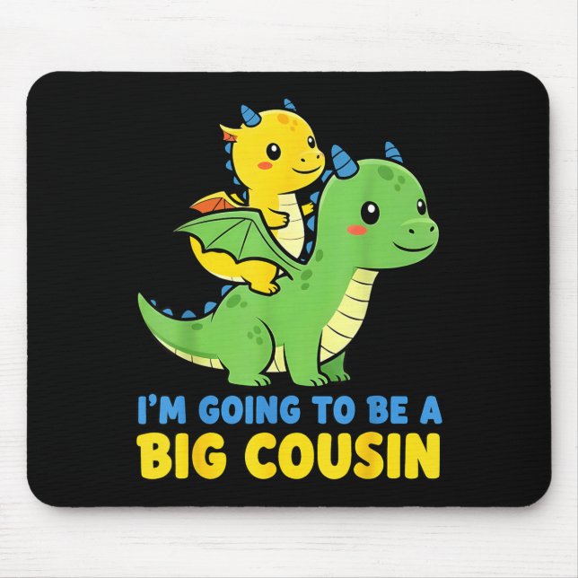 I'm Going To Be A Big Cousin Baby Reveal 2026 Drag Mouse Mat (Front)