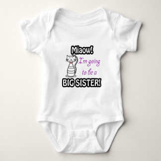 I'm going to be a big sister cat t-shirt baby bodysuit