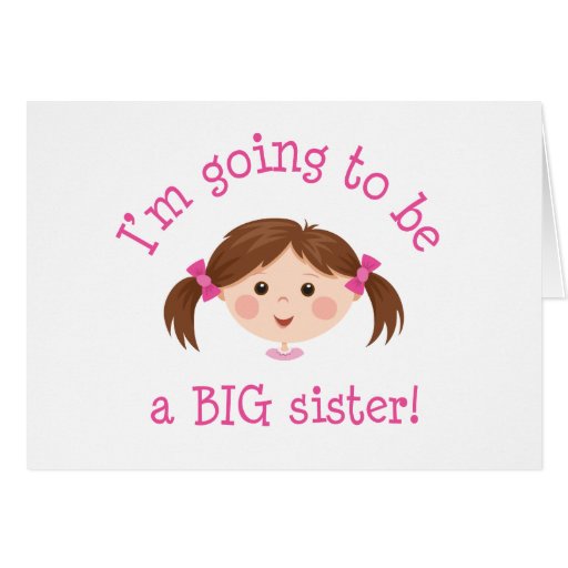 Image of Im going to be a big sister - girl with brown hair