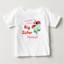 I'm going to be a Big Sister Ladybugs Flower