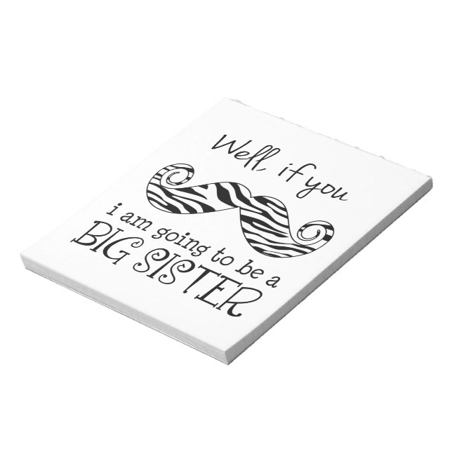 I'm Going to be a Big Sister Notepad (Rotated)