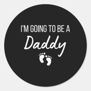 I'm Going To Be A Daddy Pregnancy Announcement New Classic Round Sticker