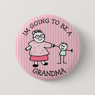 Im going to be a Grandma Announcement Button