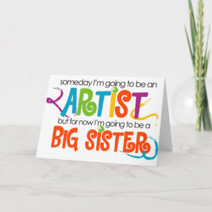 I'm Going to be an Artist Big Sister Tshirt Announcement