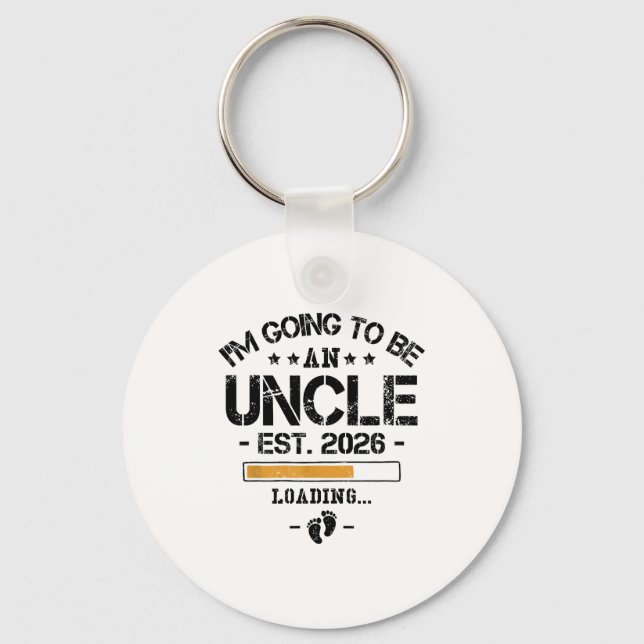 I'm Going To Be An Uncle 2026 - New Baby Announcem Key Ring (Front)